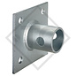 Steady leg, spindle 57mm round, pivoting 90° sideways, 1863471, suitable for all trailer types