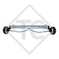 Braked tandem rear axle 1800kg PLUS axle type B 1800-9 with AAA (automatic adjustment of the brake pads)