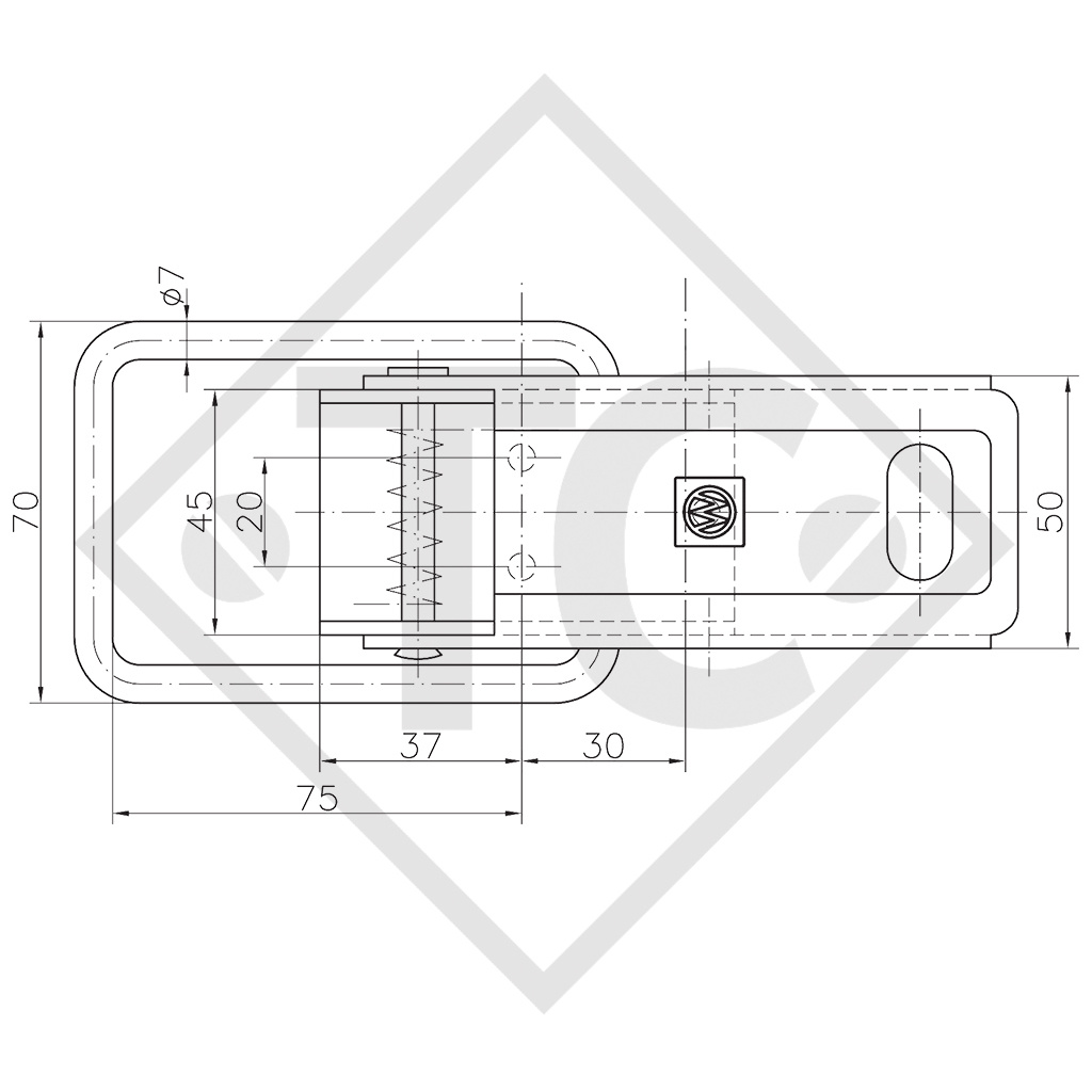 WINTERHOFF Herraje modelo BV 70-1, unidad de embalaje 50 unidades