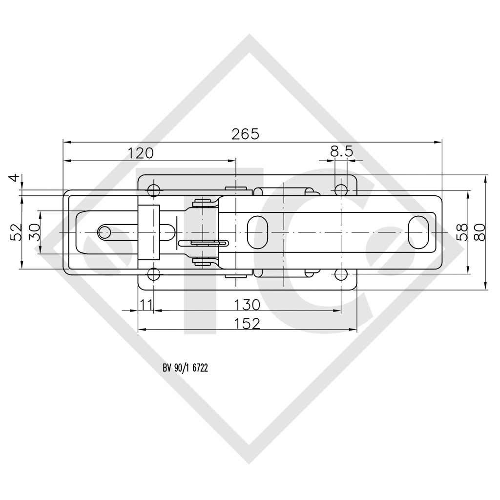 WINTERHOFF Tailgate latch type BV 90-1