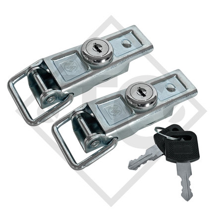 Tailgate latch lockable type BVS 60-1, packing unit 50 pair (single kex)