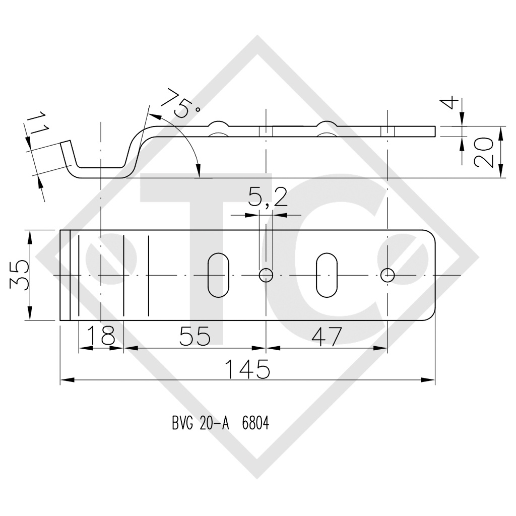 WINTERHOFF Accrochage pour fermeture de ridelle type BVG 20-A