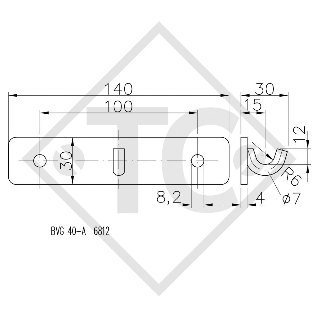 WINTERHOFF Accrochage pour fermeture de ridelle type BVG 40-A