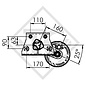 Achse gebremst 800kg EURO1 Achstyp B 850-3