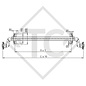 Eje sin freno 750kg PLUS OPTIMA tipo de eje 700-5 estanco