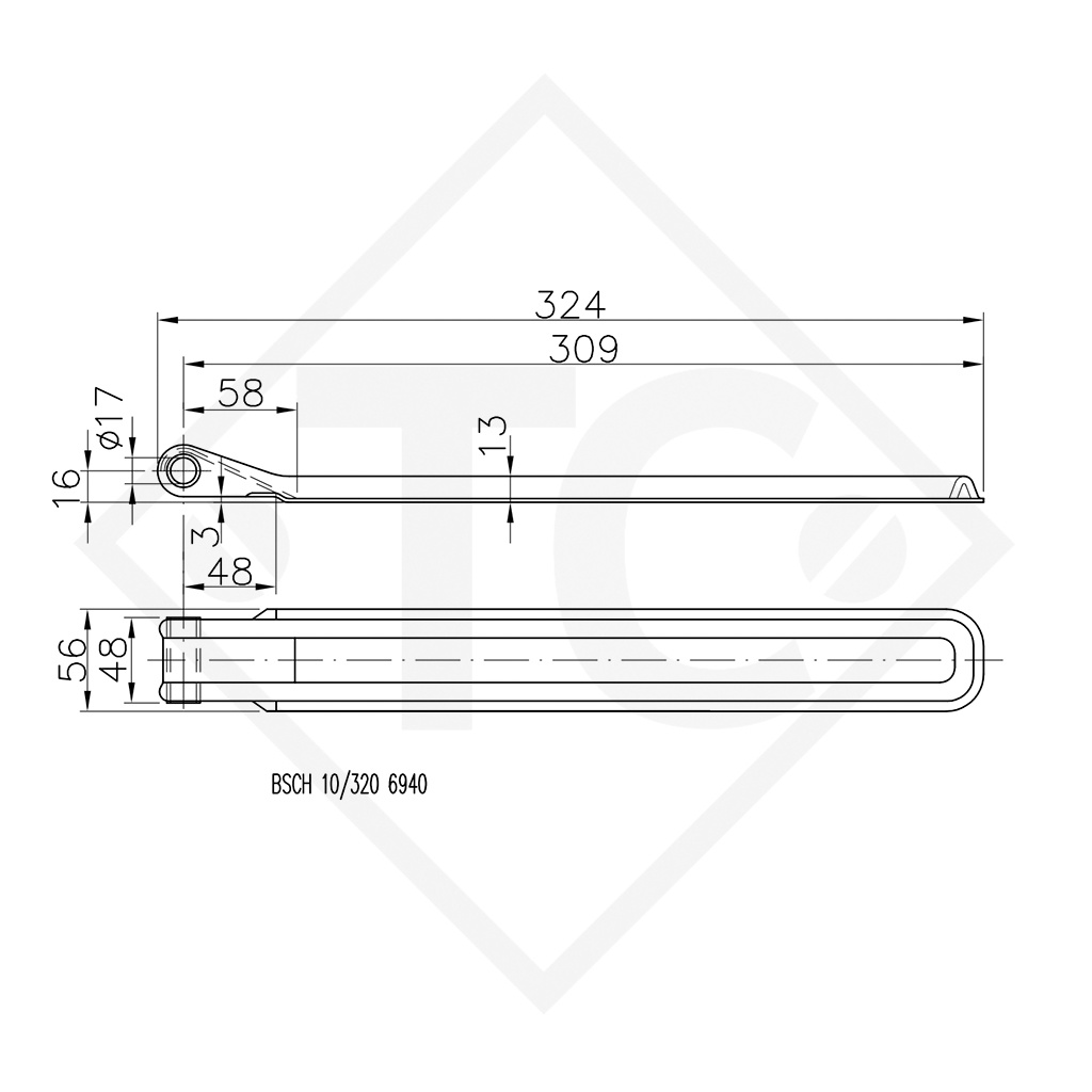 WINTERHOFF Tailgate hinge type BSCH 10-17-320