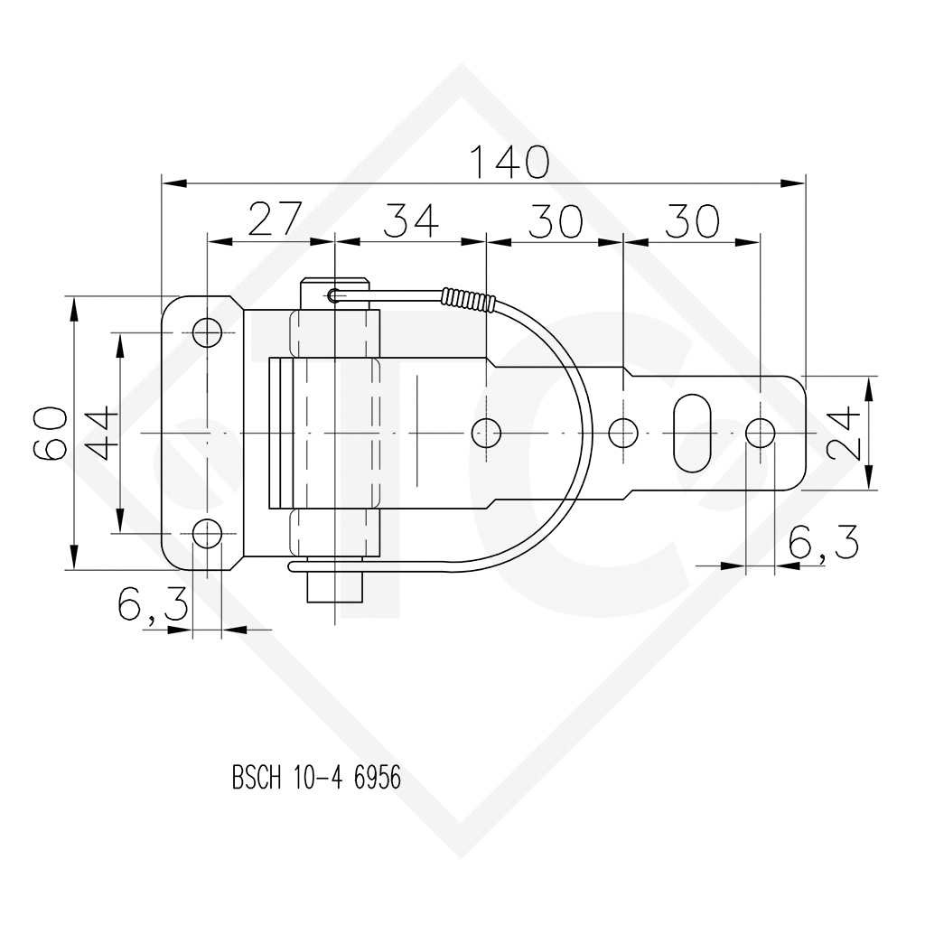 WINTERHOFF Tailgate hinge type BSCH 30-2