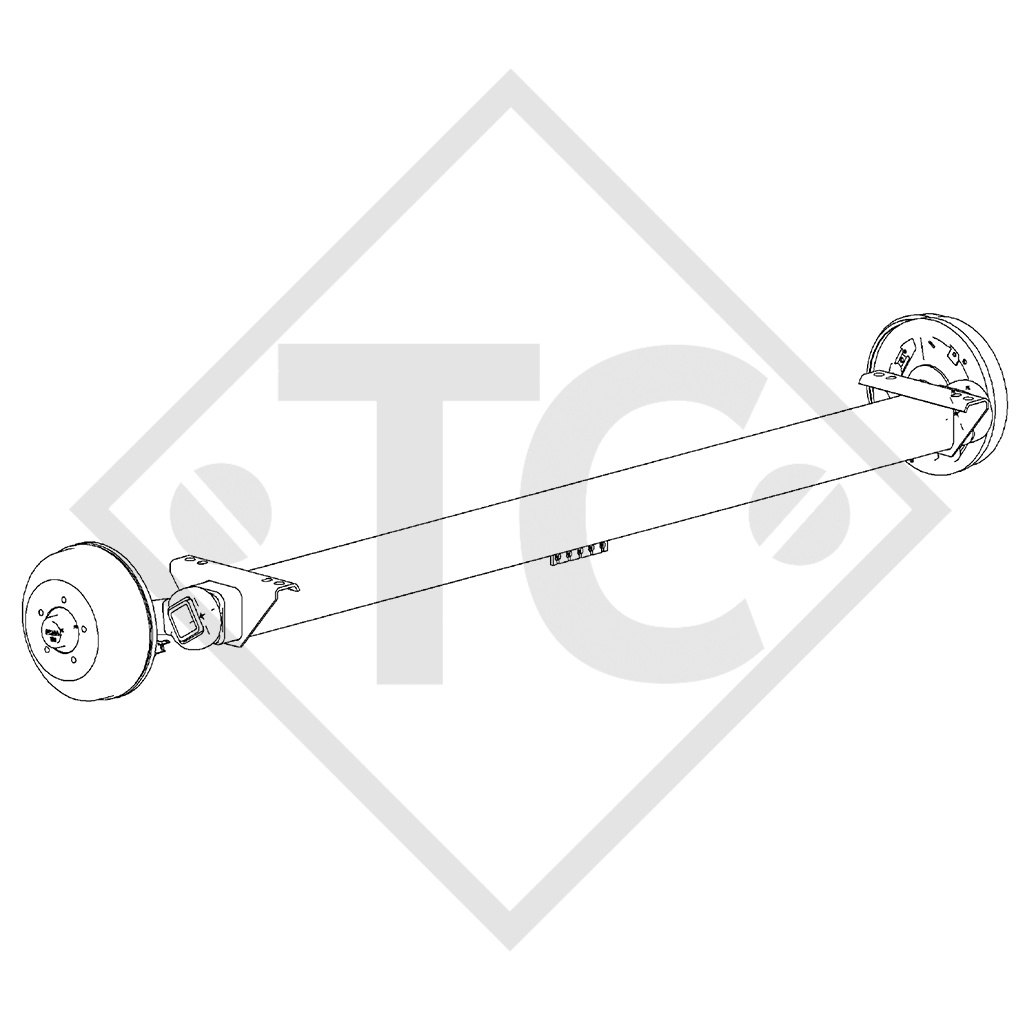 Achse gebremst SWING 1800kg Achstyp CB 1805, 46.32.368.492, HUMBAUR