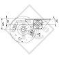 Braked axle SWING 1800kg axle type CB 1805, 46.32.368.492, HUMBAUR