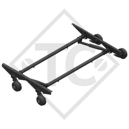 Essieux abaissable jusqu'à 281mm, type d'essieu RONDO DB 2/1805, tandem 3600kg, 49.32.368.453