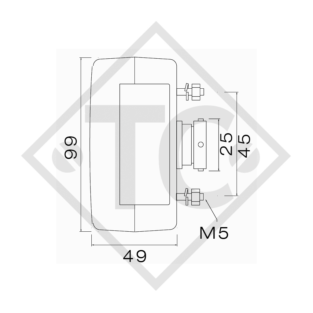 Feu arrière Minipoint incl. ampoules 23-0200-507