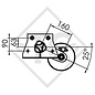 Braked axle 900kg EURO1 axle type B 850-5, ACE Vacancy 380 ET