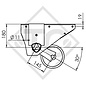 Achse ungebremst 750kg PLUS OPTIMA Achstyp 700-5 mit Bügel und hohem Achsbock, Humbaur 1426238