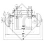 Achse gebremst SWING 1800kg Achstyp CB 1805, 46.32.368.347