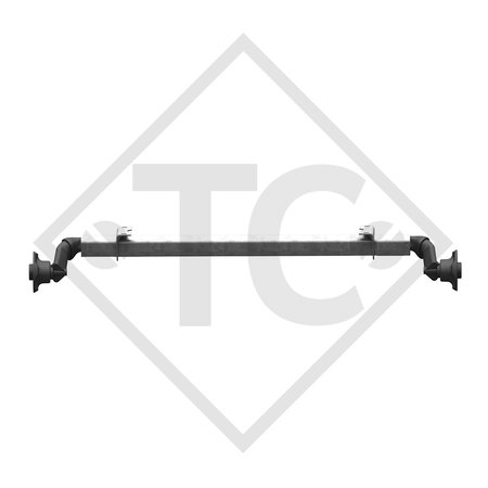 Unbraked axle 750kg PLUS OPTIMA axle type 700-5