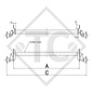 Unbraked axle 750kg PLUS OPTIMA axle type 700-5, 46.14.000.367