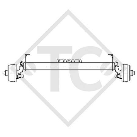 Eje con freno 750kg BASIC tipo de eje B 700-5