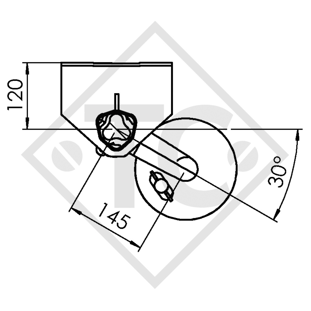 Essieu BASIC 750kg freiné type d'essieu B 700-5