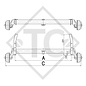 Braked axle 800kg EURO1 axle type B 800-4, KNAUS 380