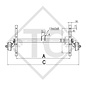 Braked axle 750kg BASIC axle type B 700-5