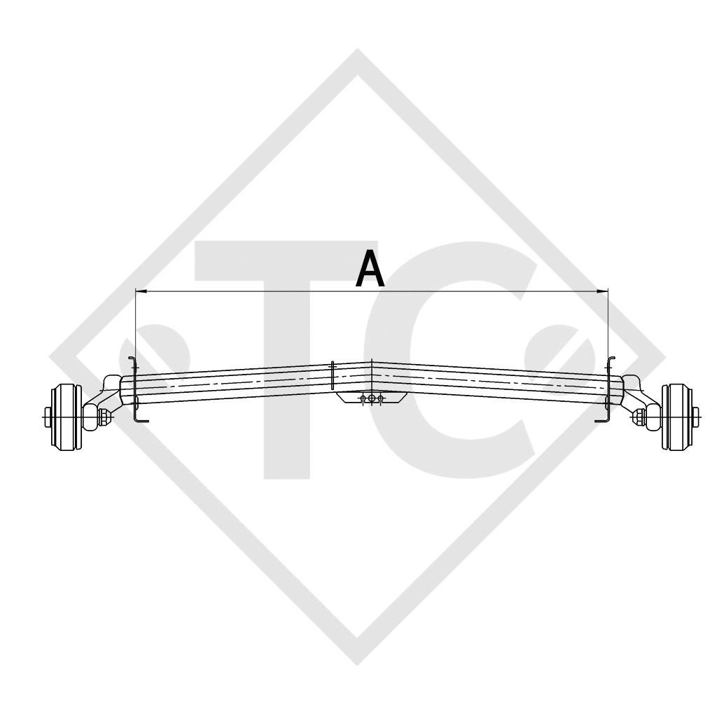 Assale frenato 900kg EURO Plus tipo di assale Delta SI-850-5 - BUERSTNER 4027 TS