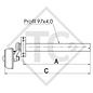 Braked half axles 1600kg axle type B 1600-1 (Paar) EURO1 for welding on