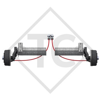 Braked half axles 1600kg axle type B 1600-1 (Paar) EURO1 for welding on