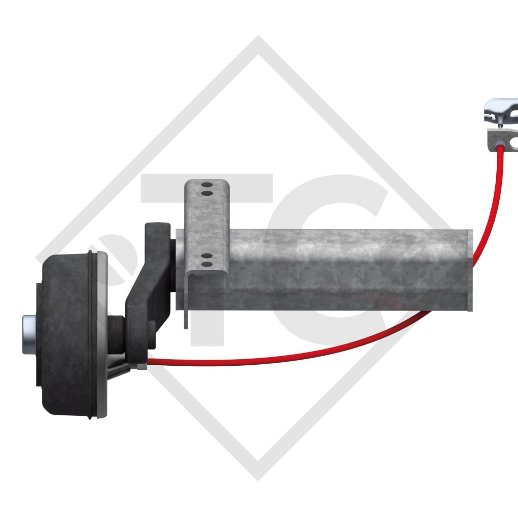 Braked half axles 1600kg axle type B 1600-1 (Paar) EURO1 for welding on