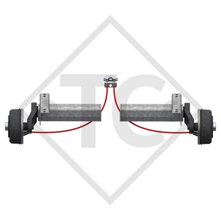 Braked half axles 1600kg axle type B 1600-1 (pair) EURO1 for welding on