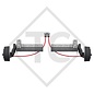 Braked half axles 1600kg axle type B 1600-1 (pair) EURO1 for welding on