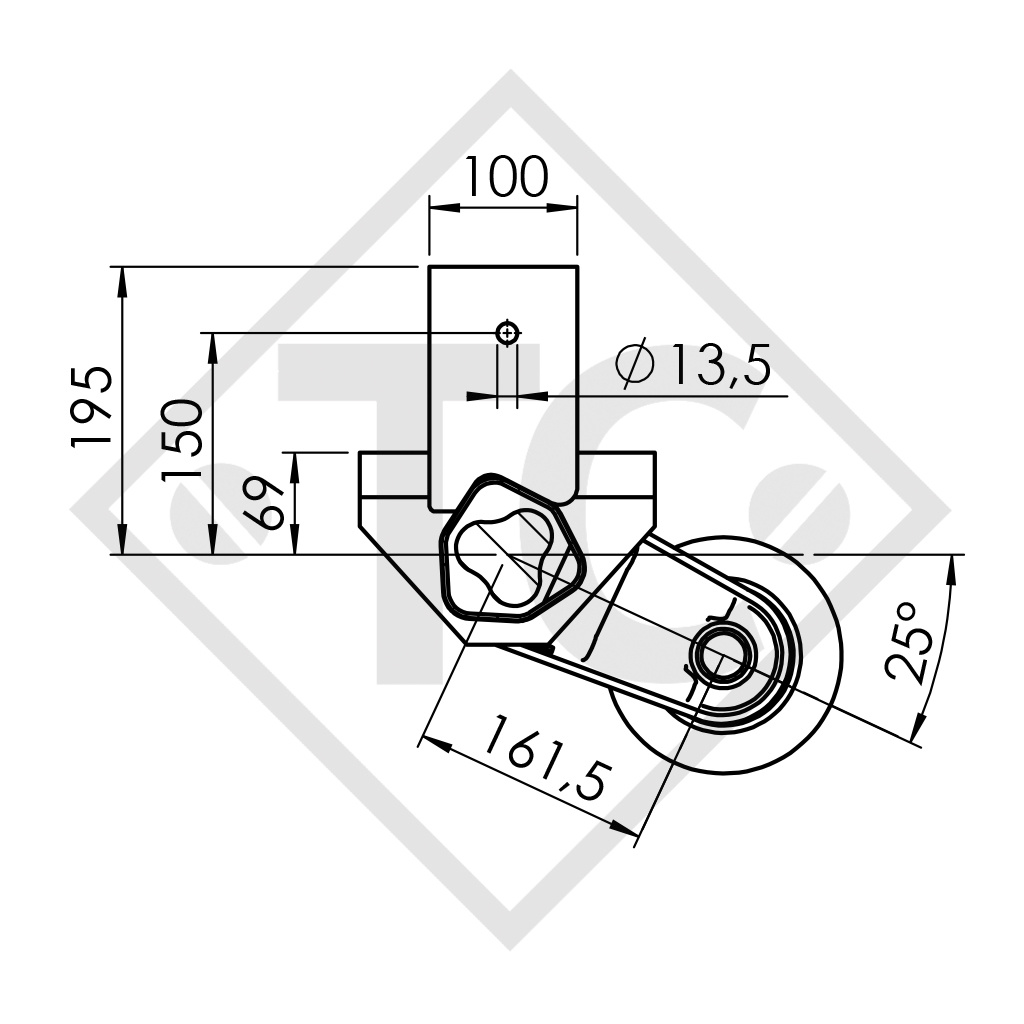 Achse ungebremst 1350kg Achstyp UBR PLUS 1200-6