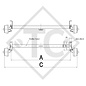 Braked axle 750kg BASIC axle type B 700-5, 1271155