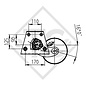 Braked axle 1000kg EURO1 axle type Delta SI-N 10