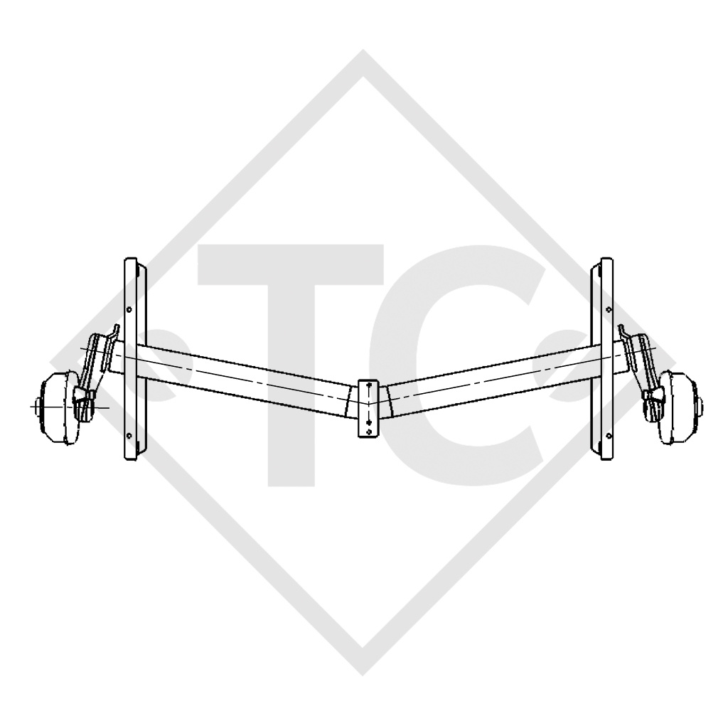 Braked axle 1360kg EURO1 axle type DELTA SIN 12-3, Dethleffs, LMC caravan