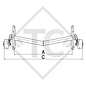 Braked axle 1800kg EURO1 axle type DELTA SI 18-1 with AAA (automatic adjustment of the brake pads)