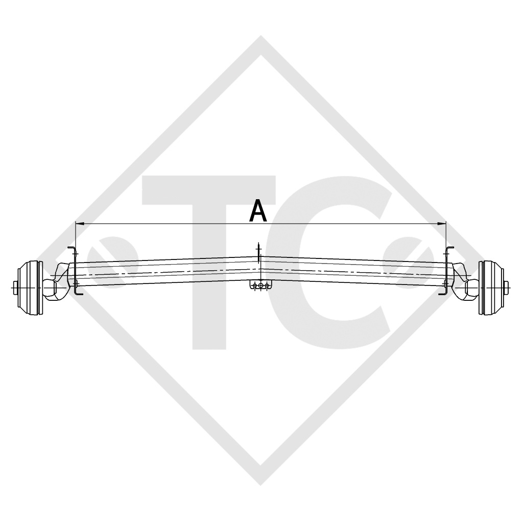 Eje con freno 1300kg EURO Plus tipo de eje DELTA SI-N 12, Bürstner TK490