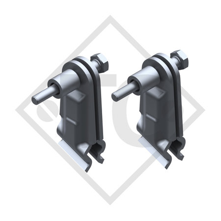 Soporte amortiguador para amortiguador de eje, insertable, montaje interno (par)