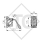 Abrazadera de sujeción ø48mm, maneta rigida, montado, para los remolques convencionales, PLUS