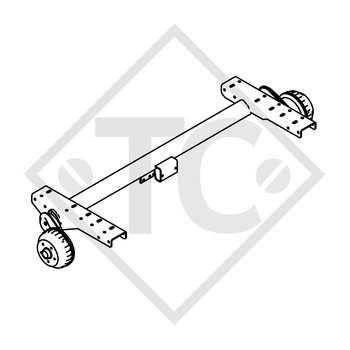 Braked axle 1500kg COMPACT axle type B 1600-3