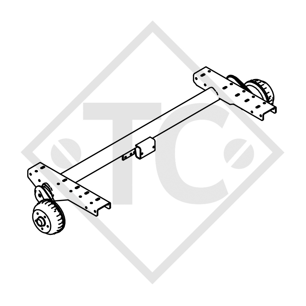 Achse gebremst 1500kg COMPACT Achstyp B 1600-3
