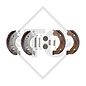 Brake shoe kit for wheel brake type 135.30, brake size 135x30mm, for one axle