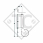 Roue jockey ø60mm rond, sabot fixe, manivelle supérieure, type FO 260/Z, zingué, pour machines et remorques agricoles, machines pour l'industrie du bâtiment, équipements pour l’entretien routier et l’enneigement