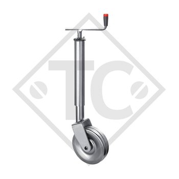 Jockey wheel ø70mm round, type FO 270/Z, galvanised