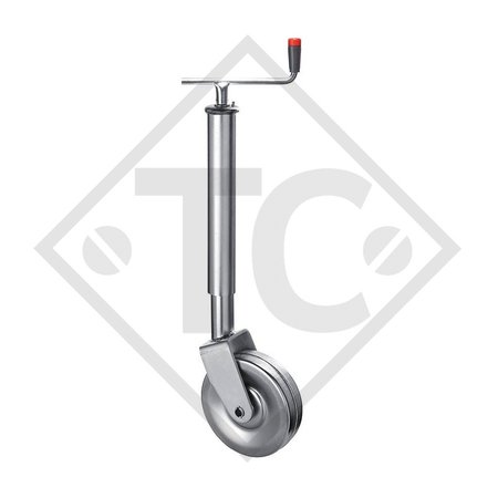 Rueda jockey ø70mm redondo, tipo FO 270/Z, cincado galvanizado