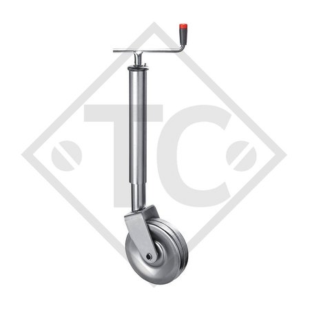 Ruotino d'appoggio ø70mm tondo, tipo FO 270/Z, zincatura galvanica