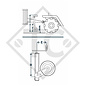 Roue jockey ø70mm rond avec sabot entièrement automatique, manivelle supérieure, type A 100, pour machines et remorques agricoles, machines pour l'industrie du bâtiment, équipements pour l’entretien routier et l’enneigement