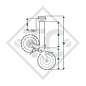 Jockey wheel □80mm square with semi-automatic support shoe, with side crank, type DM 437, for agricultural machines and trailers, machines for building industry, implements for road maintenance and snow