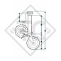Stützrad □80mm vierkant mit Stützschuh halbautomatisch, Kurbel seitlich, Typ DM 437, für landwirtschaftliche Maschinen und Anhänger, Maschinen für Bauindustrie, Straßeninstandsetzung- und Schneeräumungsmaschinen