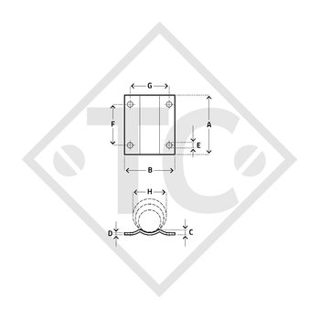 Jockey wheel flange, type F1