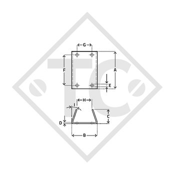 Jockey wheel flange, type F2